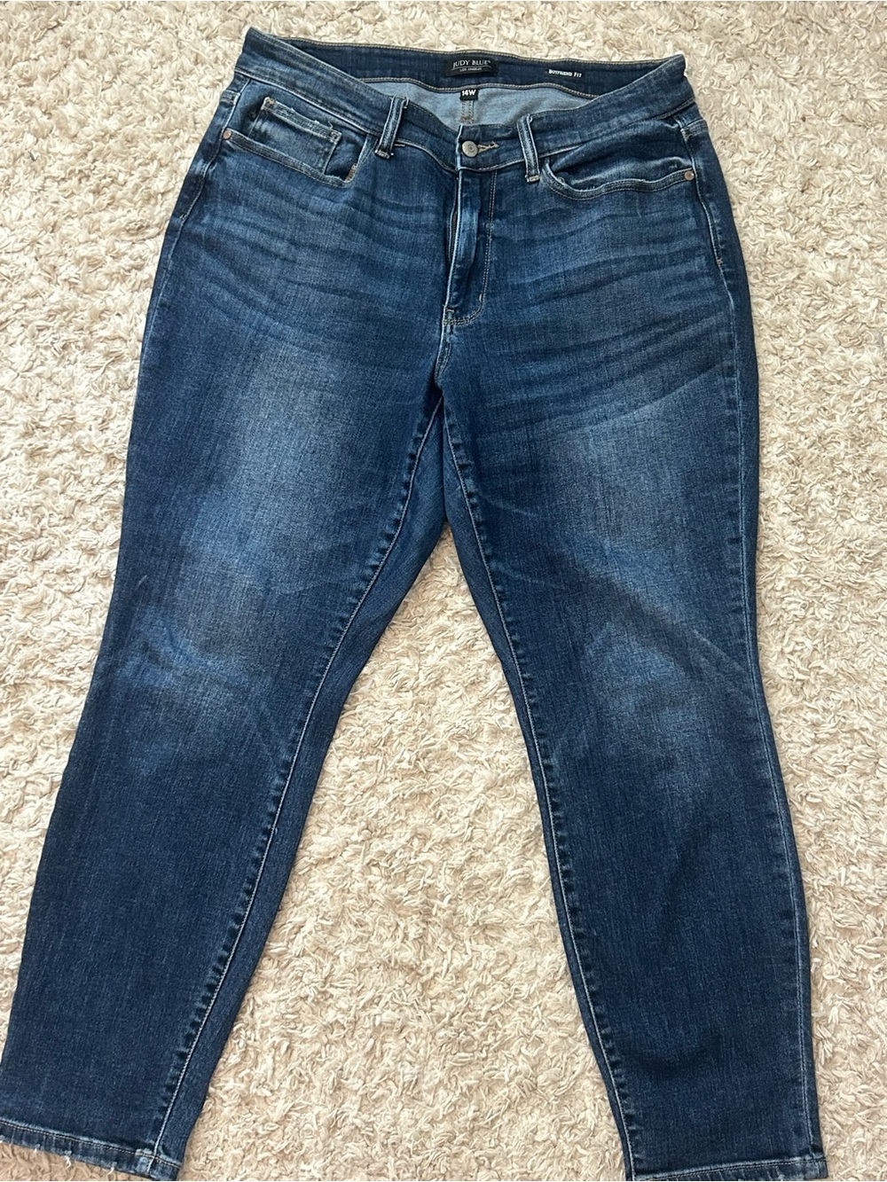 Judy Blue Dark Blue Boyfriend Fit Jeans